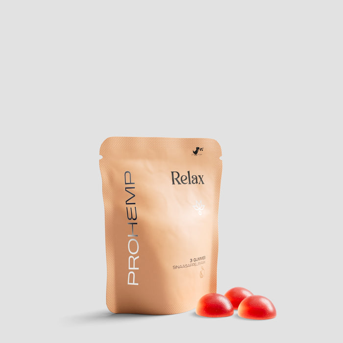 Prohemp Relax gummies sinaasappelsmaak voor rust en vitaliteit, natuurlijke supplementen