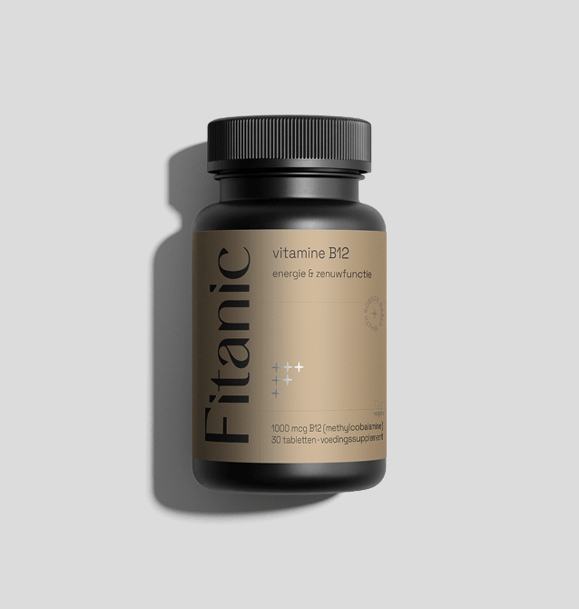 Fitanic vitamine B12 supplement voor energie en zenuwfunctie, 1000 mcg, 30 tabletten