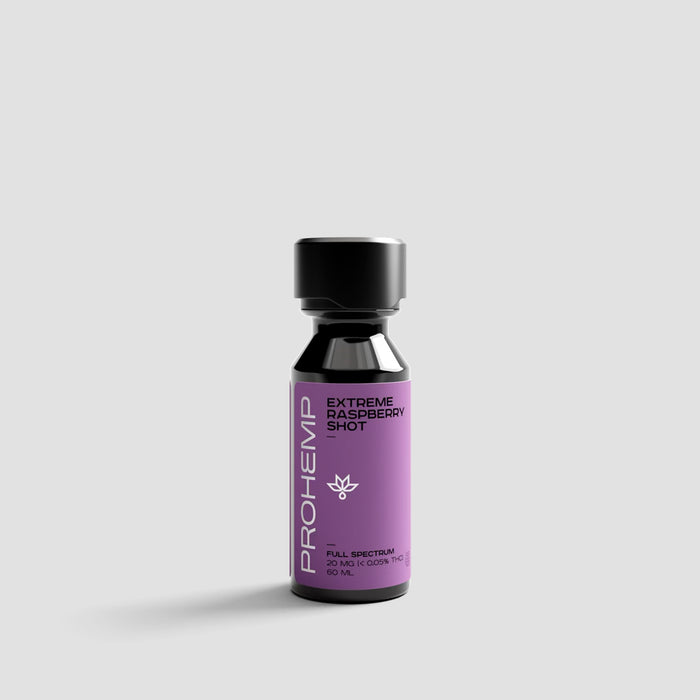 Prohemp Extreme Raspberry Shot, full spectrum CBD, 20 mg, 60 ml fles