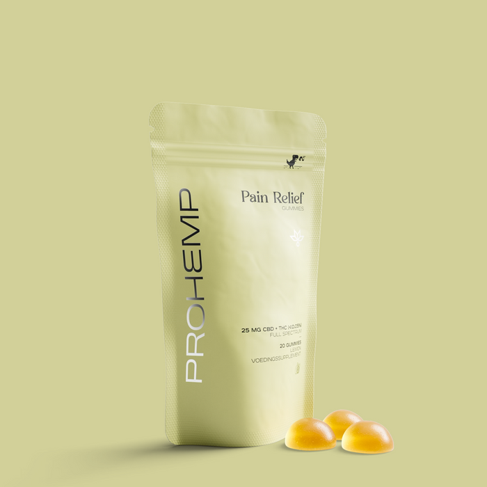 Pain Relief gummies met 25 mg CBD en citroensmaak voor natuurlijke vitaliteit en rust