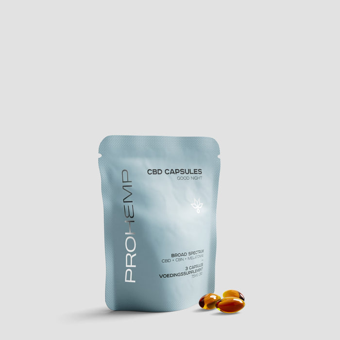 CBD capsules voor goede nachtrust met broad spectrum CBD, CBN en melatonine