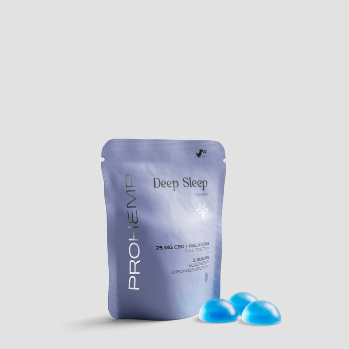 Deep Sleep CBD gummies met melatonine, 25 mg, blackberry smaak voor betere rust