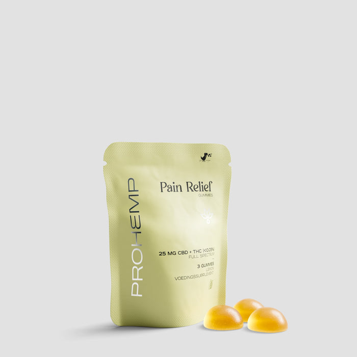 Pain Relief CBD gummies met 25 mg CBD, citroensmaak, voor natuurlijke pijnverlichting en vitaliteit