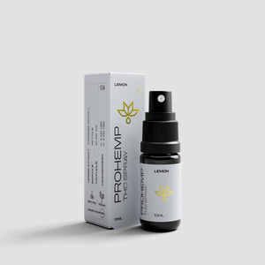 Lemon THC spray van Prohemp, 10ml fles met verpakking, natuurlijke vitaliteit en focus